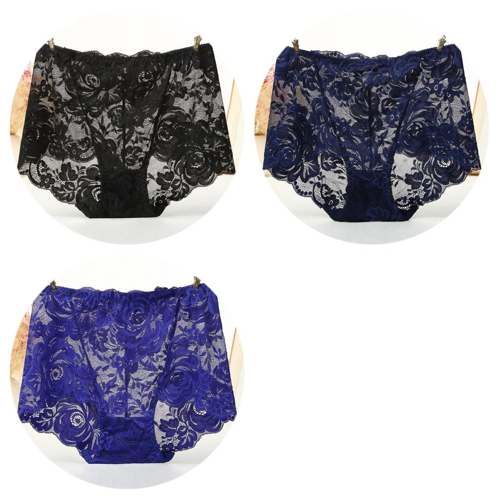 Underwear Women Sexy Lingerie for Women Lace Rose Lace Female Panties with Hollowed-out Ropa Mujer See-through Lady's Briefs