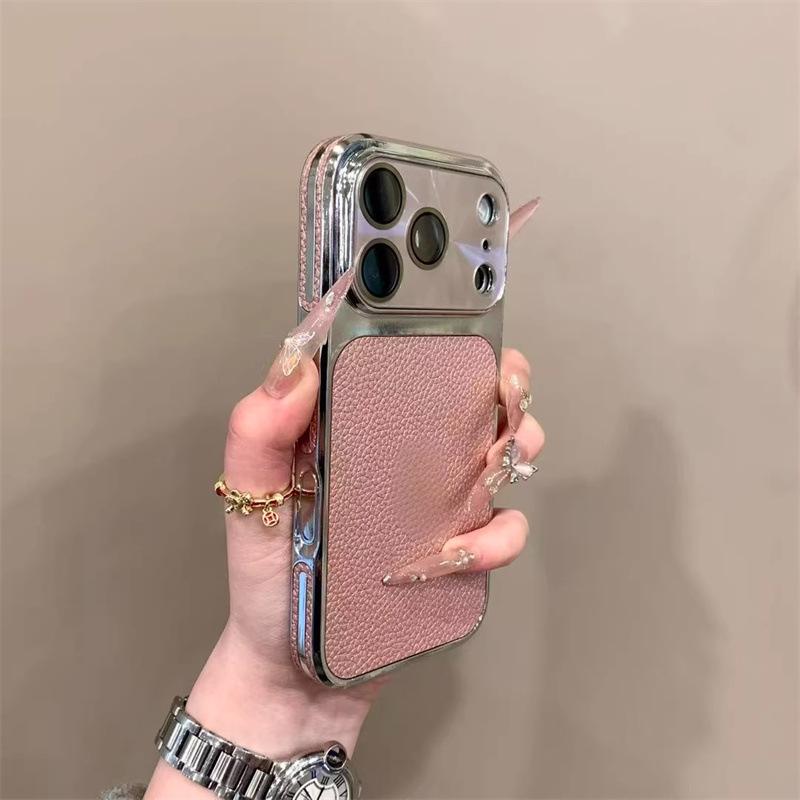 

Чехол Aurora Lens с узором «Личи» для iPhone 17 Pro Max - Трансформируется в большое окно, Защитная крышка Apple 16 iPhone 16 Pro Max