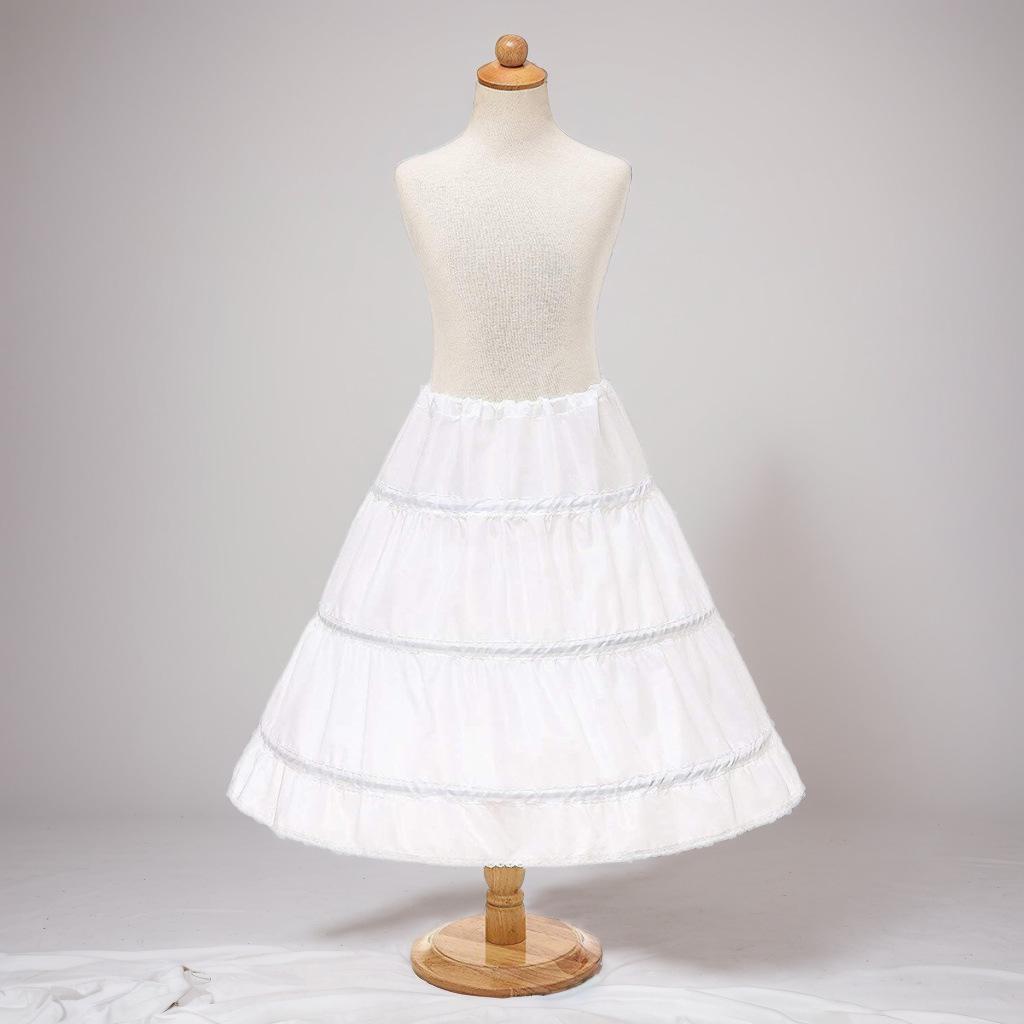 Girls' Princess Dress Crinoline: Puffy Evening & Wedding Skirt with Soft Steel Fishbone