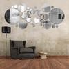 26Pcs 3D Mirror Wall Sticker DIY Round Wall Stickers Background Living Room Home Decoration Bathroom Mirror Decorative Stickers
