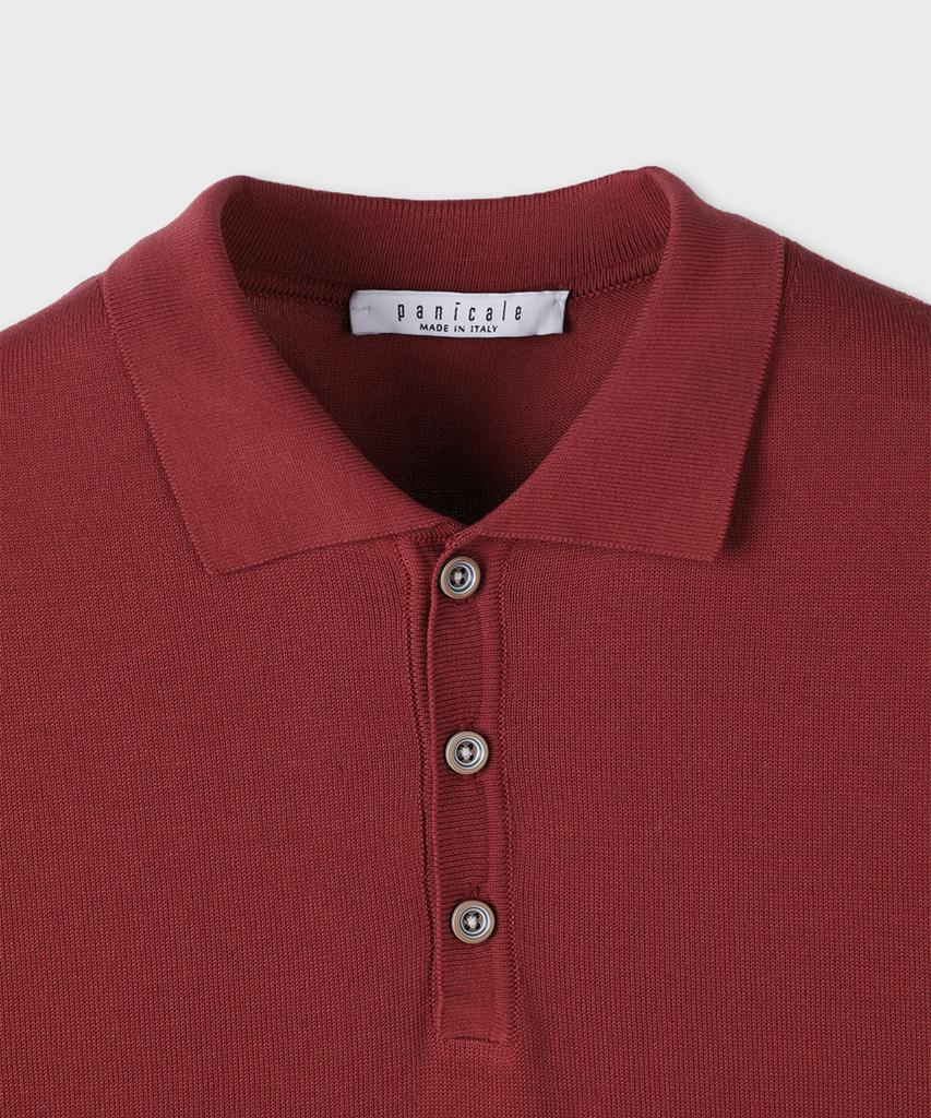 PANICALE Spread Collar Cotton Polo Shirt 3 Colors