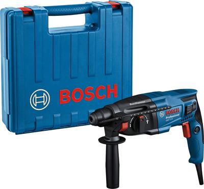 Bosch Professional Wiertarka udarowa ogranicznik głębokości boczny Niebieski (torba transportowa, uchwyt, w zestawie) GBH2-21