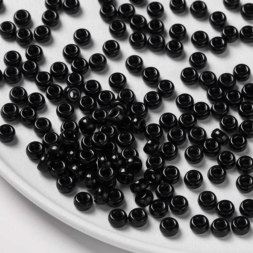 100pcs 4*7mm Acrylic Big Holes Beads Colored Spacer Loose Beads for DIY Necklace Bracelet Phone Charms Jewelry Making Supplies