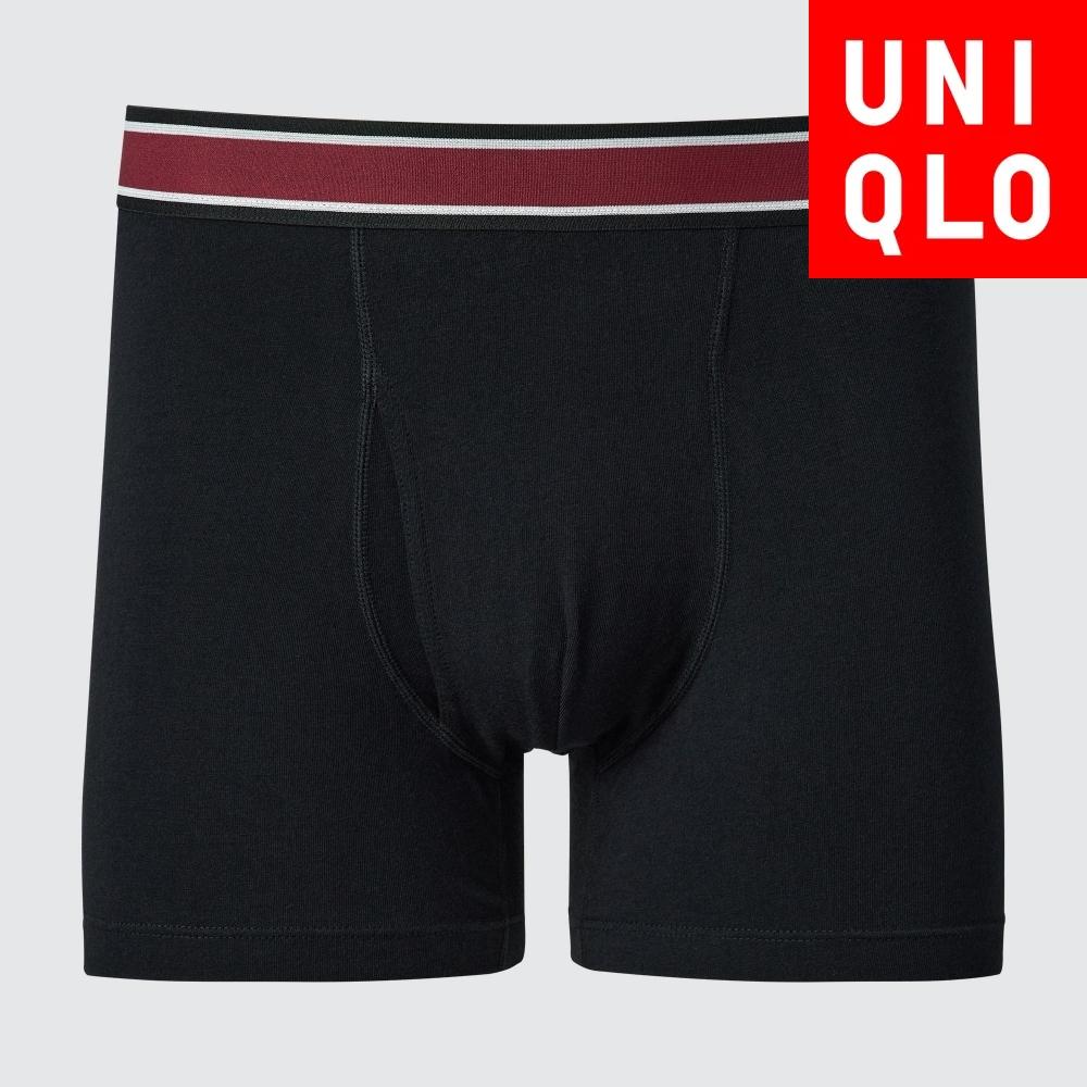 

UNIQLO хлопковые трусы с полосками на талии 09 BLACK/Men S