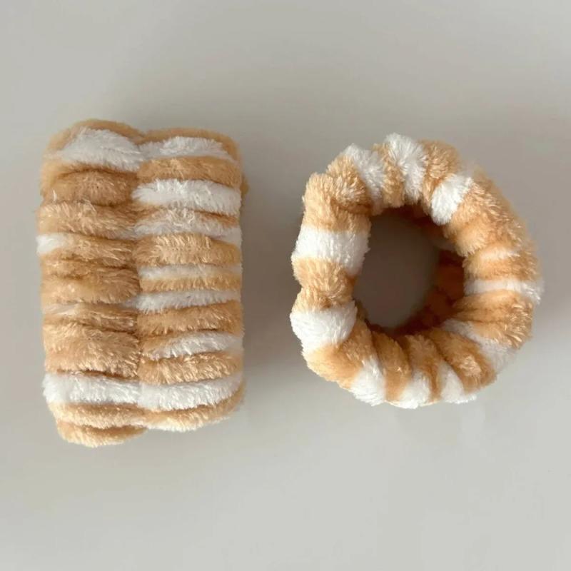 3-teiliges Niedliches Katzenohr Leopardenmuster Plüsch Stirnband Geeignet für Mädchen Spa, Gesichtswaschen und Make-up Stirnband Elastisches Armband