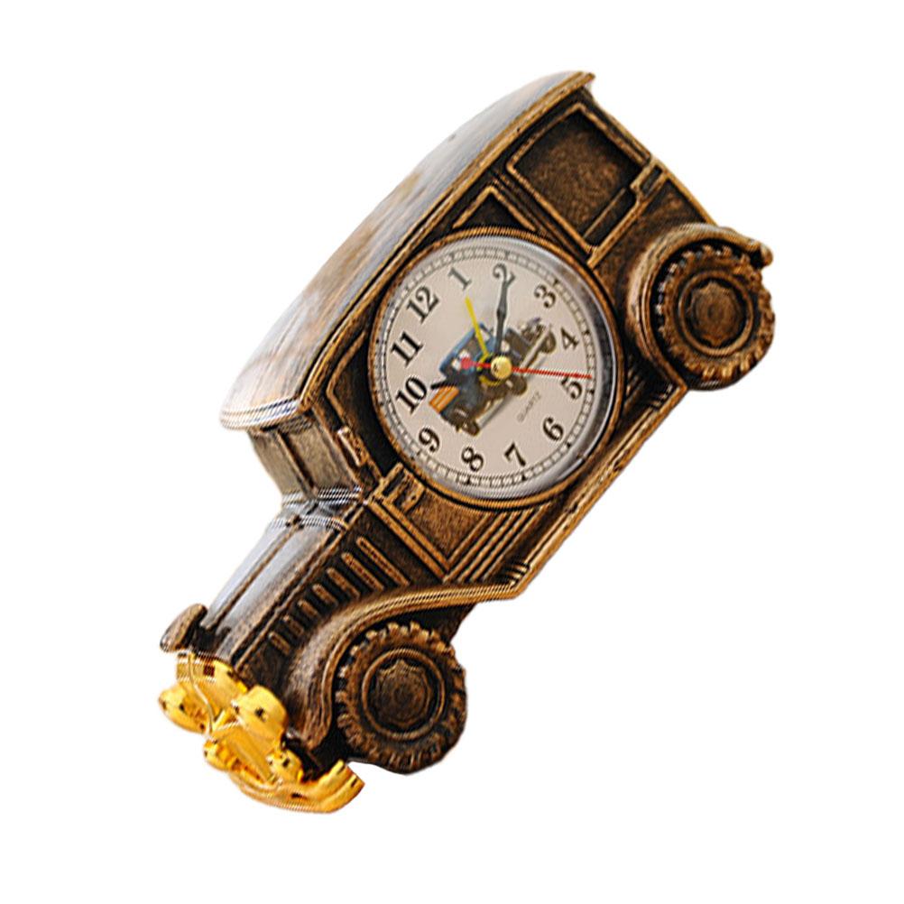 

1Pcs Vintage Car Alarm Clock Creative Design Material Silent Precise Time Display Tabletop Room Decor Silver светло-коричневого