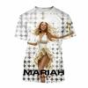 Летние футболки с коротким рукавом с 3D-печатью Mariah Carey для мужчин и женщин, повседневный дышащий топ в стиле хип-хоп и уличной моды