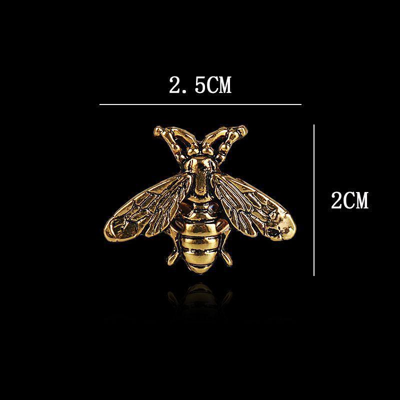 Unisex Vintage Silver Bee Brooch Pin – Stylish Lapel/Suit Accessory