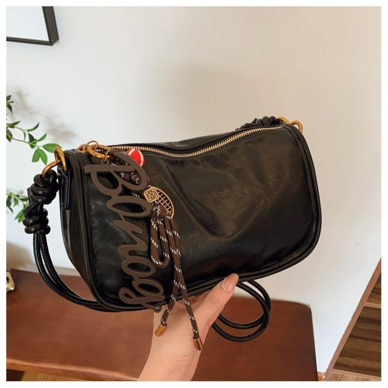 Dumpling bag women's 2024 new casual versatile cowhide women's bag mini shoulder messenger bag mobile phone bag