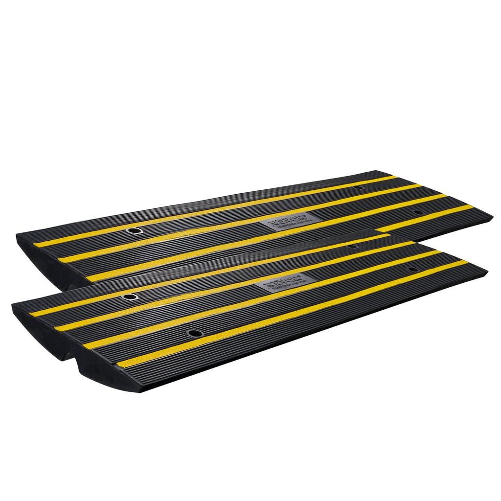 Curb Ramp Rubber Driveway Ramp 2 Pack 2.6" Rise 15T Load Threshold Ramp