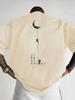 Mens heavyweight 100 cotton graphic tshirt lightweight and breathable comfortable casual wear trendy machine washable