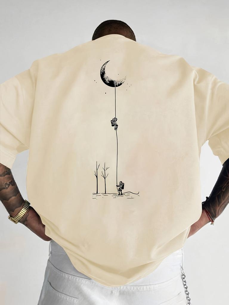 Mens heavyweight 100 cotton graphic tshirt lightweight and breathable comfortable casual wear trendy machine washable