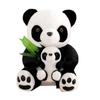 Sichuan Black and White Bamboo Leaf Panda Doll Mother and Child Simulation Red Panda Rag Doll Plush Toy Gift for Daughter