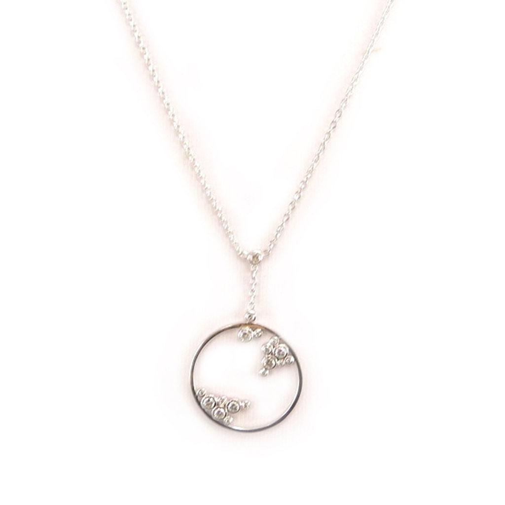 Altesse [L0184] - Collier Argent 'Déesse' blanc