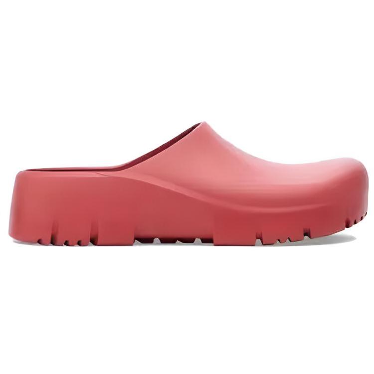 Birkenstock Slip Resistant Closed Toe Slippers Unisex Red Regular Loose Fit 1026000