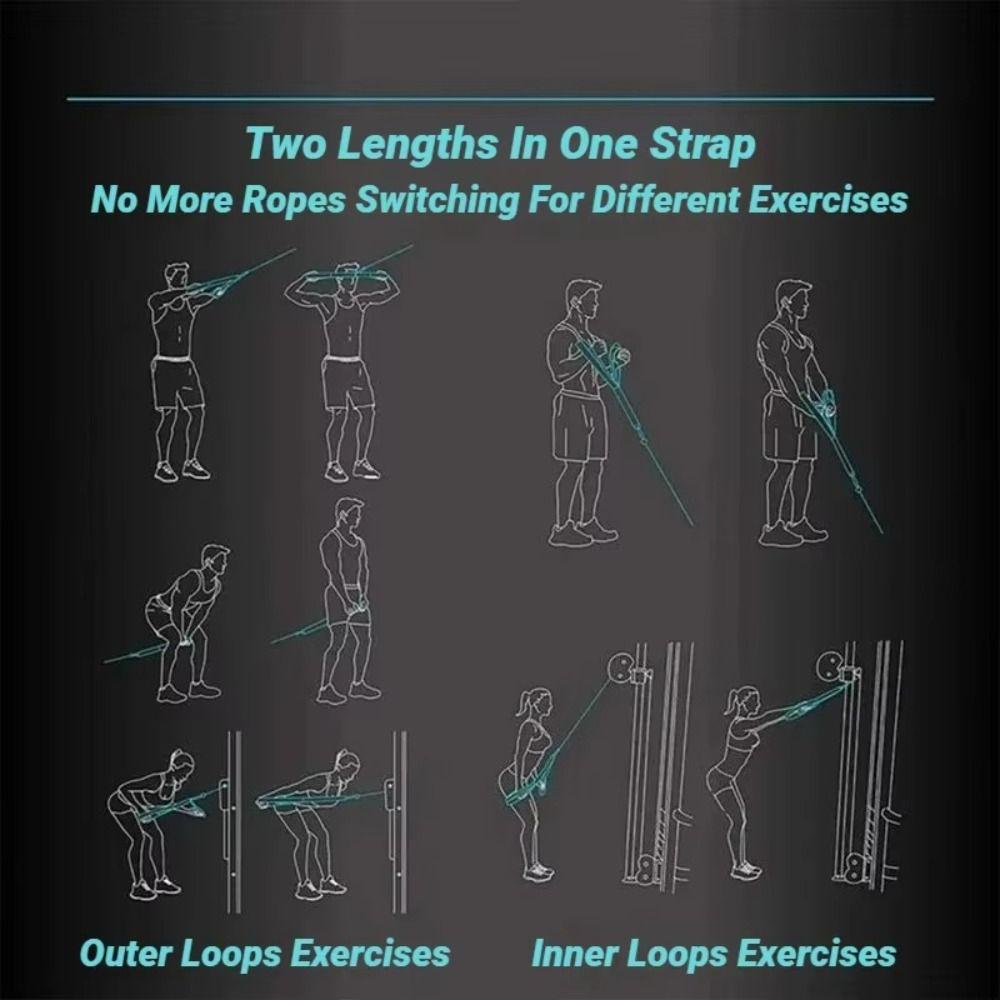 Rutschfestes Seil für Armkraft Muskelaufbau Zugseil Langes Trizepsband Facepulls/Push Downs