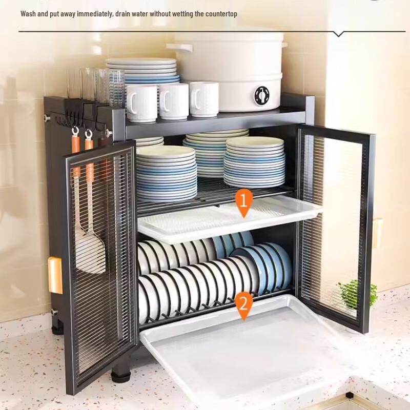 Bieying Two-Tier Kitchen Dish Drying Rack