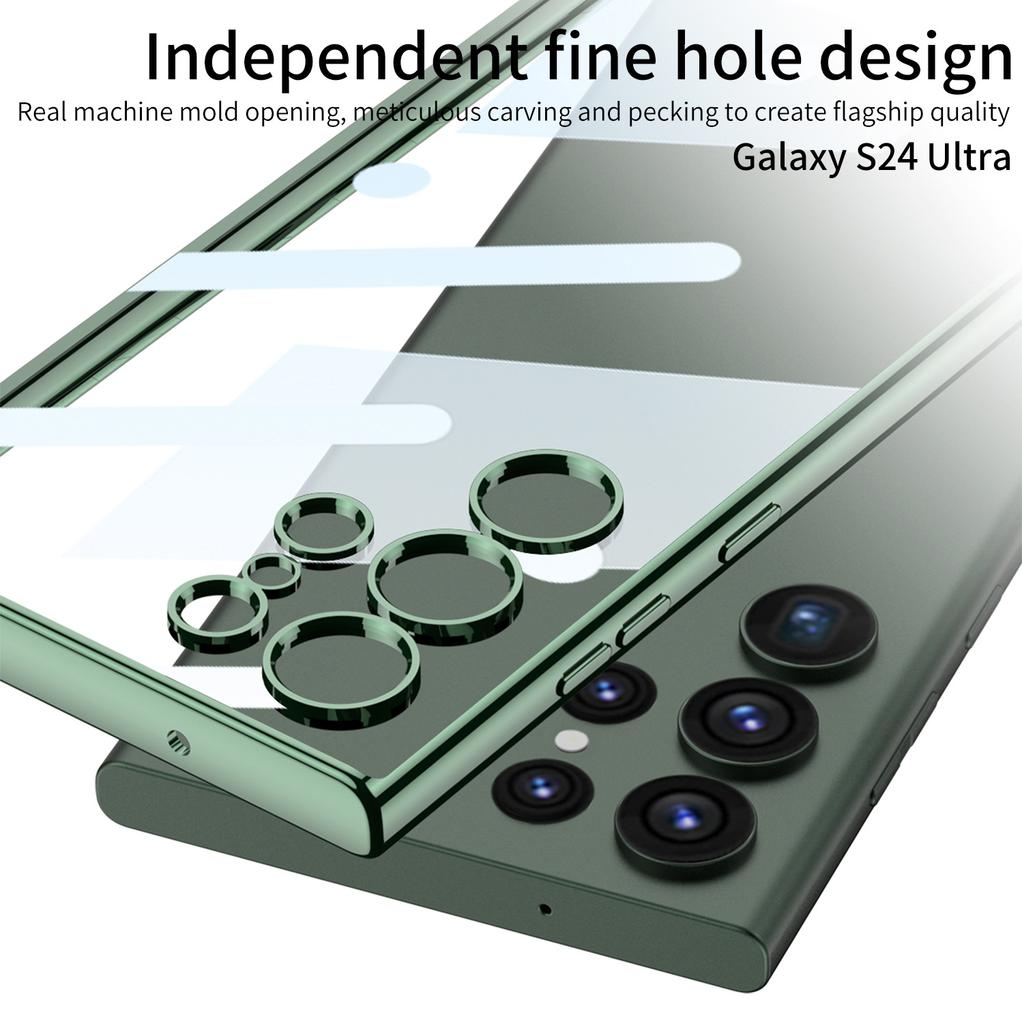 Coque de téléphone portable transparente en TPU Samsung S24 S23U Samsung S24ultra Coque de protection électroplaquée Phantom anti-chute