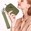 Multifunctional Handbag Wrist Purse with Detachable Lobster Clip Smooth Zipper Closure Lightweight Change Phone