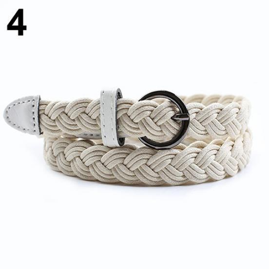 white braided belt
