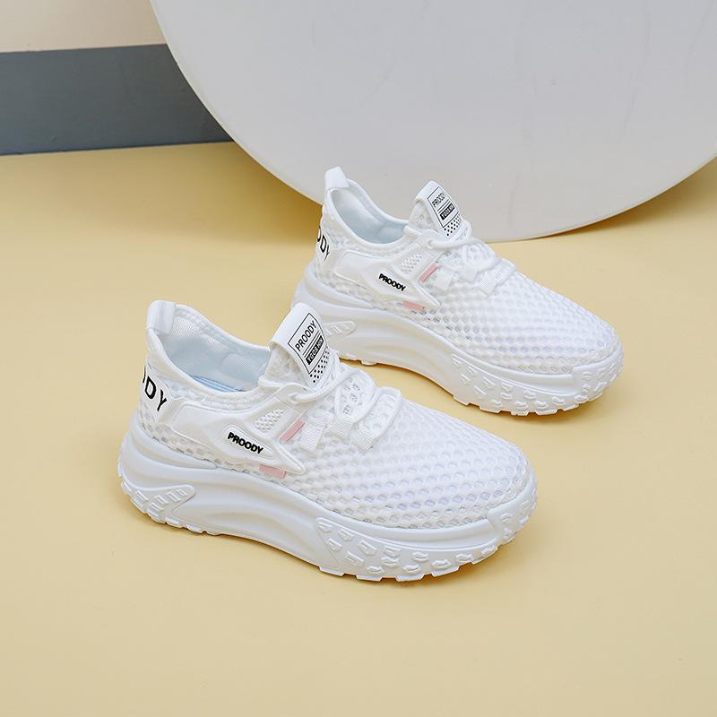 

2025 літні сітчасті кросівки нові сітчасті дихаючі кросівки літаюче плетіння тонкі повсякденні спортивні жіночі кросівки інтернет-знаменитість YDY423 40 білий
