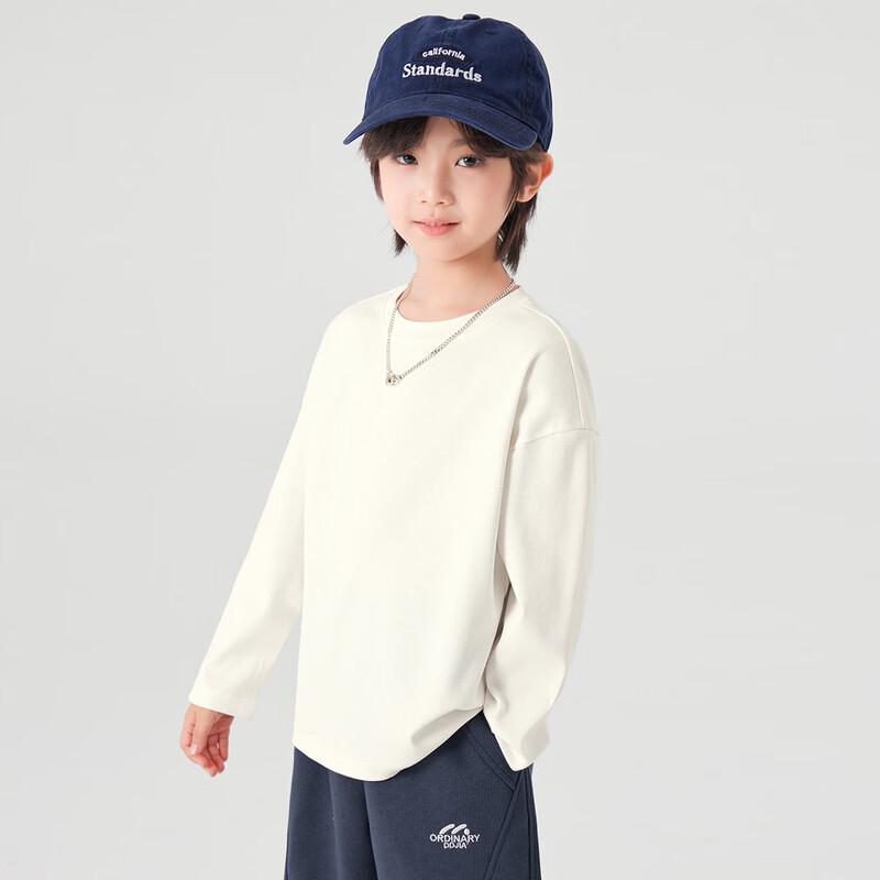 Duo Duo Jia Boys' Solid Color Loose Fit Long Sleeve T-Shirt