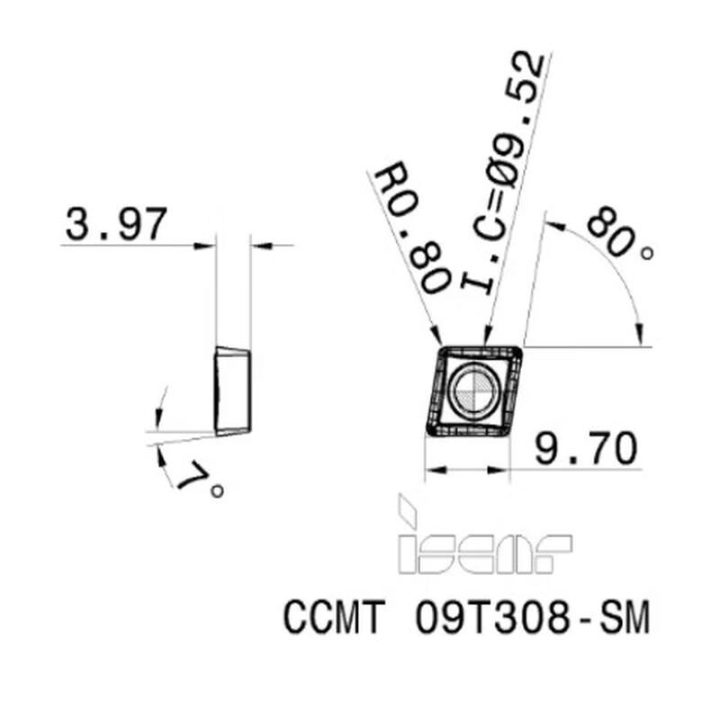 SECO CCMT 09T308-SM IC9150 Indexable Insert