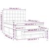 3137151 vidaXL Divan Bed with Mattress Black 140x190 Cm Fabric