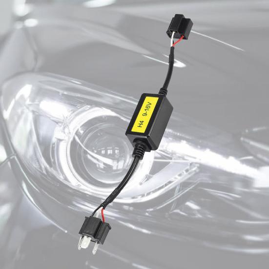 Headlight Decoder Plug Play Easy To Install Convenient H4 Wire LED Headlight Resistor