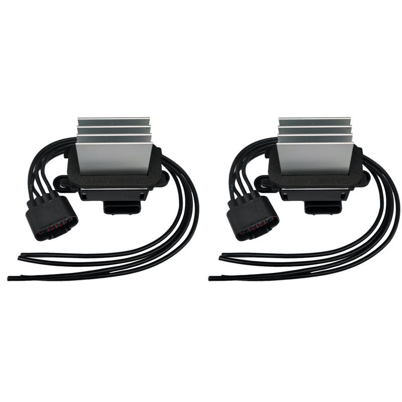 

2X Blower Motor Resistor With Harness For Ford Expedition F150 Lobo Lincoln Navigator Mark LT,AC BL3Z-19E624-A BlackSilver
