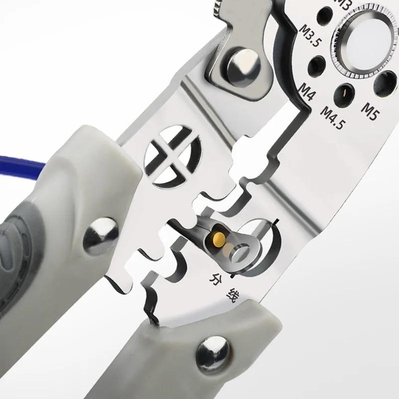Cable Cutter Tool Adjustable Automatic Wire Stripping Machine Electric Terminal Crimper Pliers Lug Multifunctional