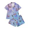 Children's Home Clothes Pajamas Set Short-sleeved Top Shorts Two-piece Set Outer Wear Play Cardigan Clothes