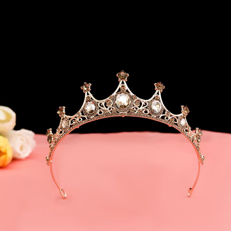 Black Baroque Crown Tiara Bride Eighteen Female Bar Mitzvah Birthday Princess Crown