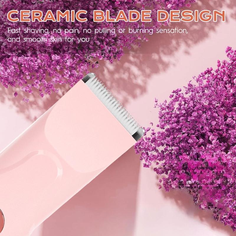 Electric Shaver Cutter for Women Bikinis Trimmer USB Rechargeable Hair Removal for Women Pubic Hair Trimmer Tool