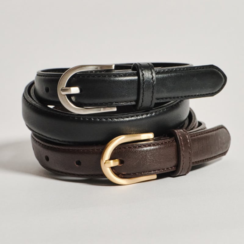 MIND BRIDGE women [Suede/Square] Cowhide Buckle Belt_5 colors