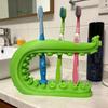Zahnbürstenhalter 3D-gedruckt PLA-Material Mehrschlitz Badezimmer-Aufbewahrungs-Organizer Anti-Rutsch-Boden Badezimmer-Organizer