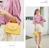 IELGY Light Fashion Women's Diagonal Chain Crocodile Pattern Yellow Square Shoulder Bag Handbag All-match Casual
