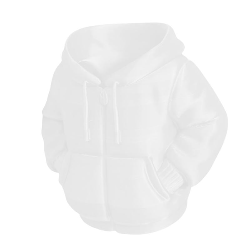 

Stylish Hoodie Jackets Shape Vases Home Decors For Dried Or Artificial Flower Arrangements Pen Holder Cup Modern Gift білий