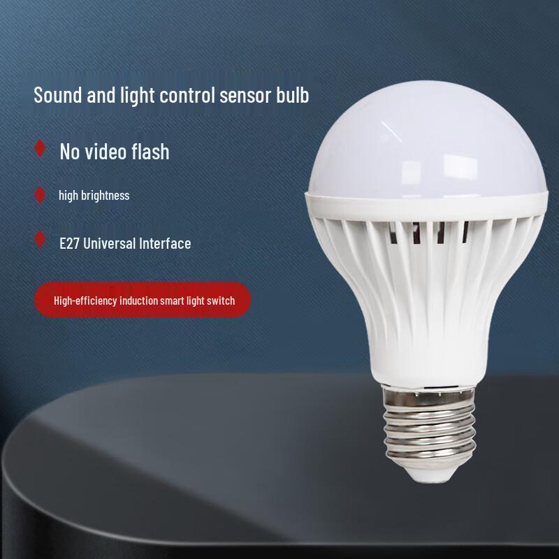 LED E27 Sound & Light Sensor Bulb