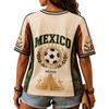 Women's V-Neck Short Sleeve T-Shirt with Graphic Print for Casual Wear