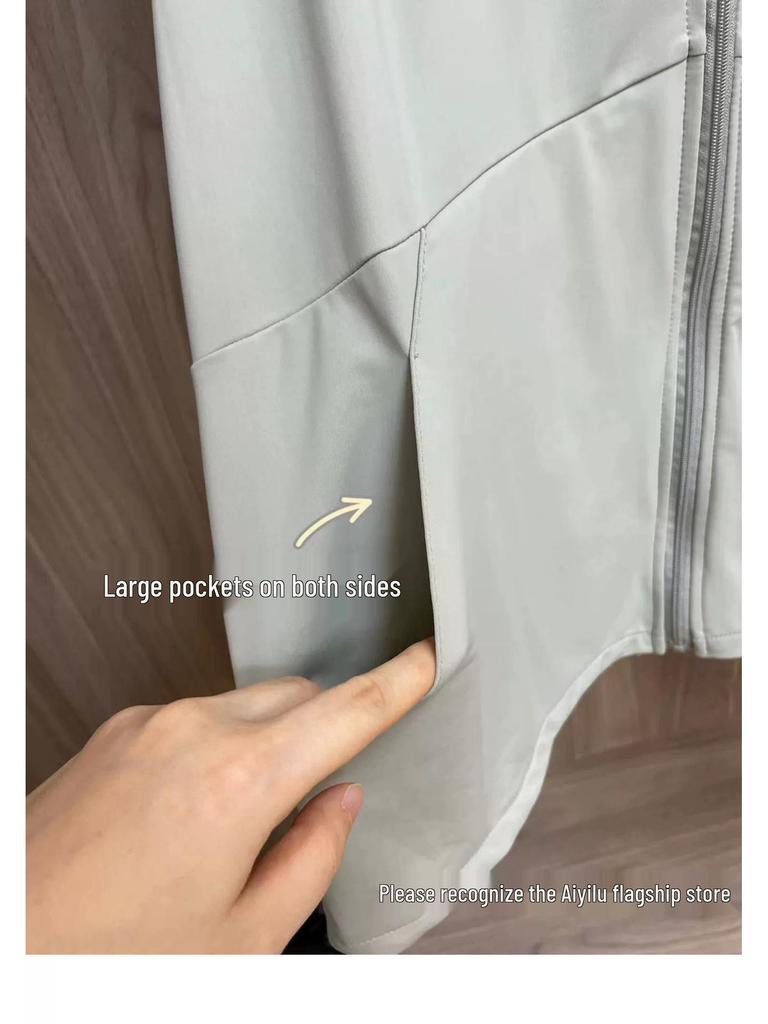 Women's 2025 Ice Silk Sun Protection Cardigan - Breathable, Loose, Anti-UV, Summer Jacket