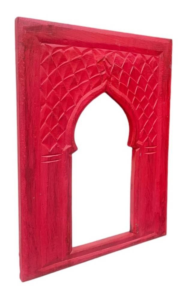 Hand Painted Mehrab Jharokha: Miniature Window Frame, Antique Finish