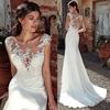 Abito da sposa principale   nuovo da donna piccolo strascico taglia grande sottile semplice a sirena schiena scoperta da viaggio abito da sposa