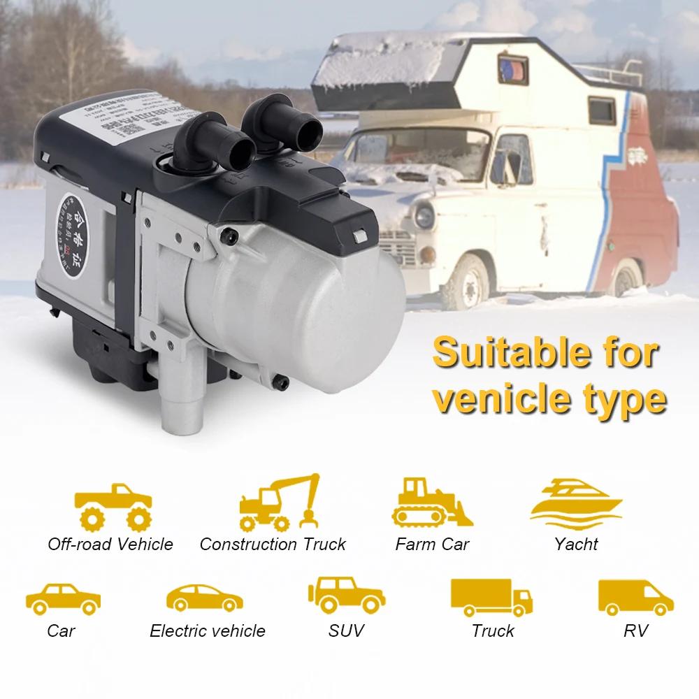 12V Car Diesel Parking Heating Heater Fuel Liquid Preheater LCD Switch With Water Pump Device For Trucks Van Car Accessory