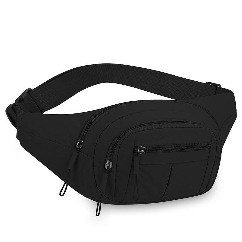 Stylish Women's Fanny Pack Large Capacity Multi-layer Portable Outdoor Breast Bag Wear-resistant Simple Sports Messenger Mobile