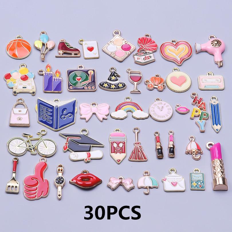 Mixed Pendants Enamel/Bracelet Charm Trinkets Flower Pendant For Jewelry Making DIY Materials Wholesale Items For Resale In Bulk