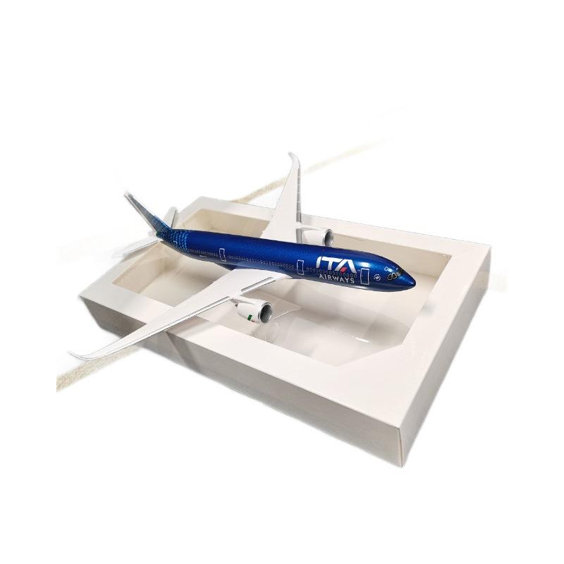 

1/200 Укрась самолет для A350 A350-900 Итальянская авиакомпания ITA Самолет ABS Сборная модель самолета Масштаб Самолет Airbus для коллекции синий