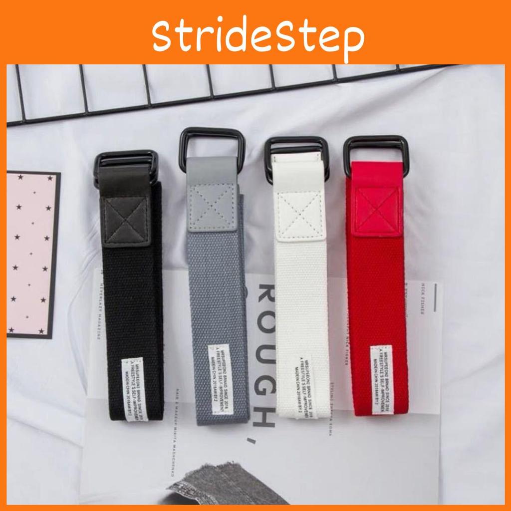 Text Letters Numbers Canvas Double Loop Buckle Waistband Male Female Universal