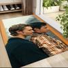 Two Men Close Embrace Carpet Rug Soft Washable Anti Slip Home Living Room Sofa Mats Personalized Christmas Rug