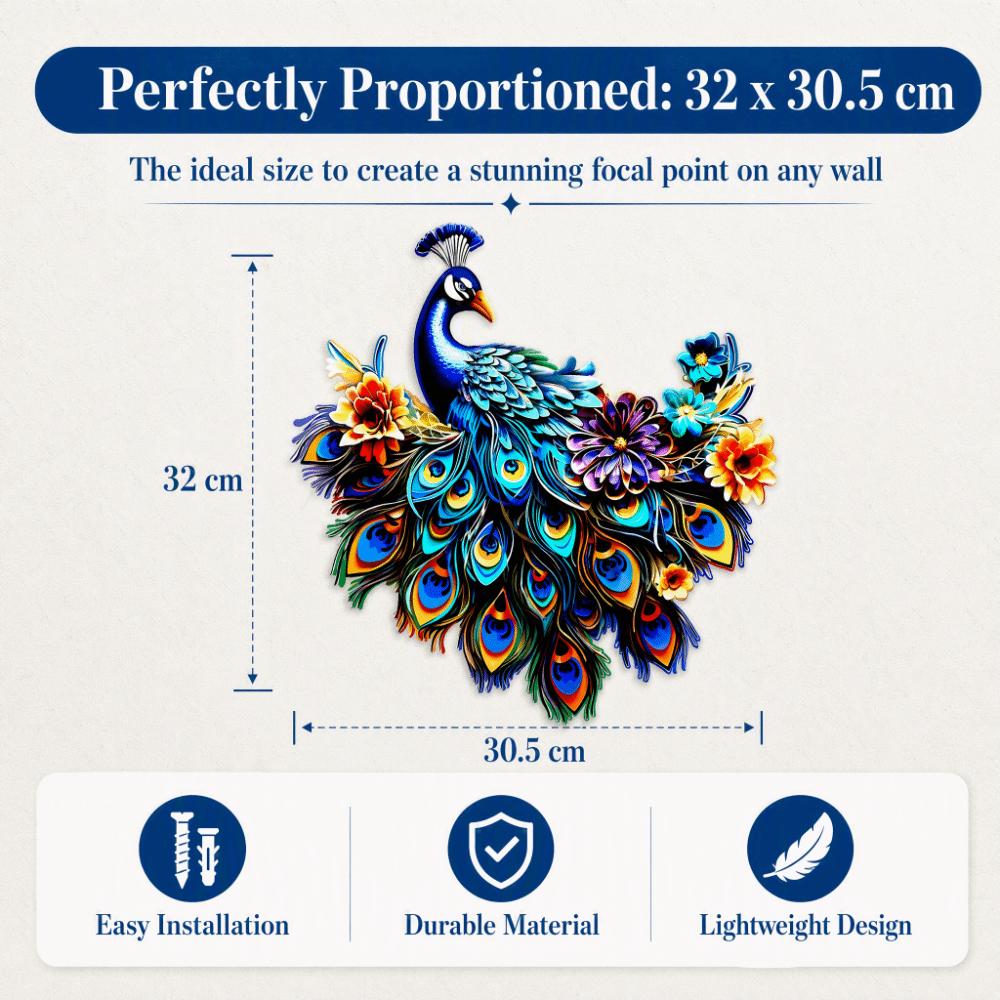 Iron Peacock Wall Art 12 Inch Bird Wall Art Iron Outdoor Metal Art Housewarming Gifts